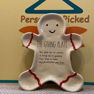 Rae Dunn Gingerbread THE GIVING PLATE Platter